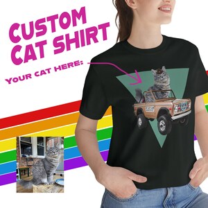 Custom Cat Shirt- I will design and print a shirt with your cat(s)/pets on it!