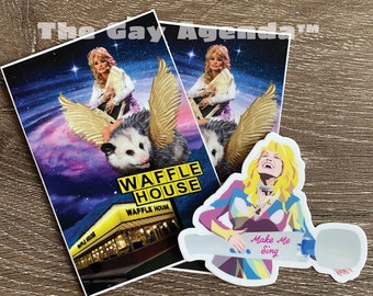 Dolly Parton Queer Dream Sticker Pack, 2 different designs, 3 item count