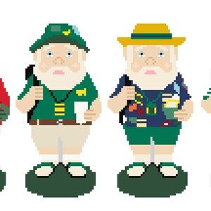 Masters Tournament Gnome Nadelspitze/Kreuzstich Stickvorlage Perfektes Design für Golf Liebhaber Bild 2