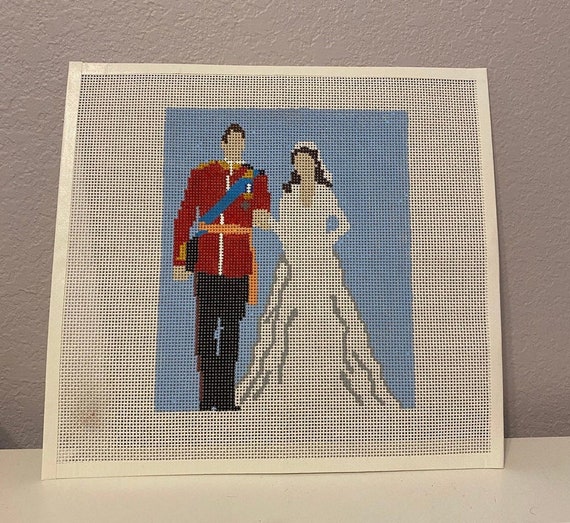 Royal Wedding Needlepoint Canvas Etsy