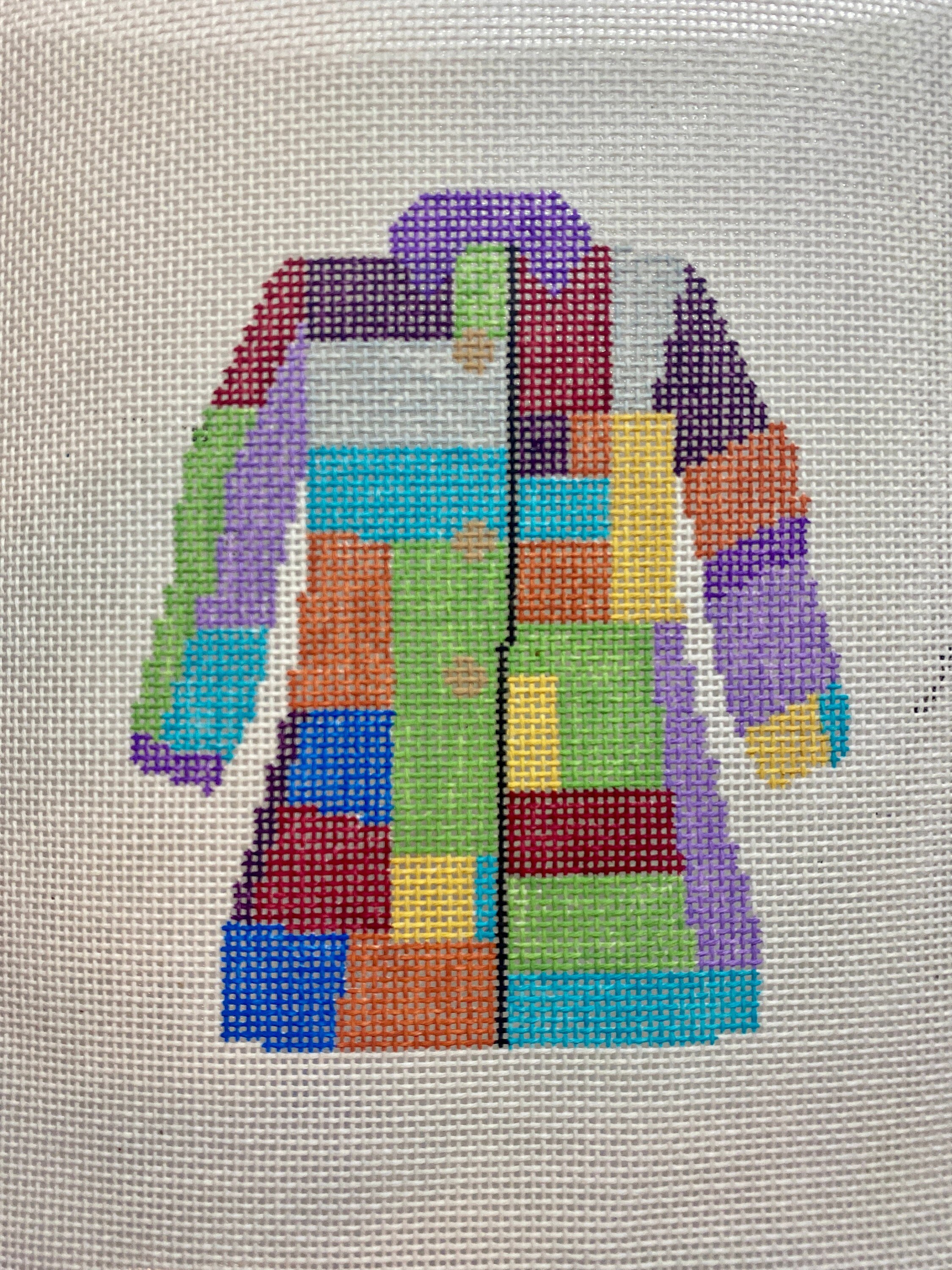Dolly partons coat of many colors handpainted needlepoint canvas etsy