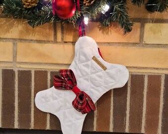 DOG XMAS STOCKING, Pet Holiday Stocking, Dog Bone Stocking, Dog Christmas Décor, Festive Treat Holder For Your Pup's Holiday Cheer!