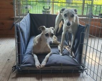 DOG Cage Bedding, soft and silky Double Sided Dog Bedding for Winter and Summer, Metal Dog Cage Indoor, Cute Dog Pillow Bed House Indoor