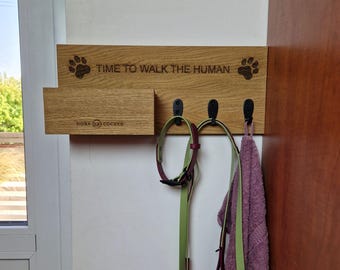 Dog Leash Holder, Leash Holder, Dog Leash Hook, Custom Leash Holder, Dog Leash Hanger, Dog Lover Gift, Wood Leash Holder, Entryway Organizer