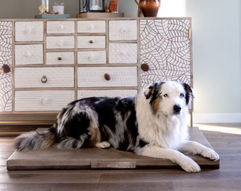 ORTHOPEDIC DOG BED, Leather Pet Bed, Luxurious Dog Bed, Large Dog Mattress, Soft Reversible Waterproof All Season Foam Filling Dog Bed