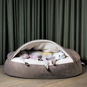 CACOA DOG BED, Dog House, Velor Dog Bed, Cotton Dog Bed, Large Dog Bed, Washable Dog Bed, Dog Bed, Pet Bed, Dog House Indoor, Dog Gift