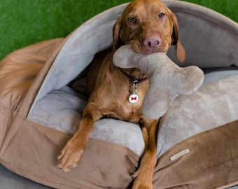 LUXURY CAVE BED,  Dog House, Velor Dog Bed, Cotton Dog Bed, Large Dog Bed, Washable Dog Bed, Dog Bed, Pet Bed, Dog House Indoor, Dog Gift
