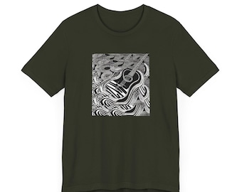 Swirly Guitar Design Unisex Short Sleeve Tee