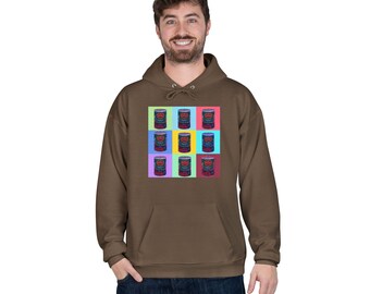 Unique Stylish Hoodie Sweatshirt for Music Producers, Beat Makers, DJs, Artists and Culture Jammers: Parody of Live/Sliced Beats/Pop Art