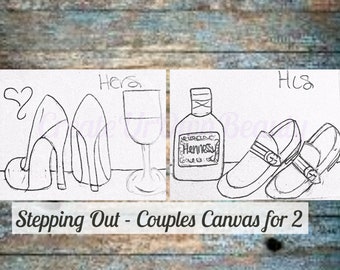Couples Paint and Sip Kit: DIY Canvas Painting for Adults