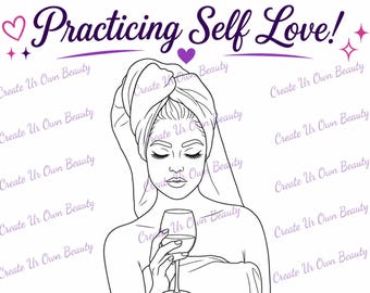 Pre Drawn Canvas, Paint and Sip Kit, Ready to Paint, Sublimated Canvas, DIY Sip and Paint, Wine Glass, Spa Day Paint Kit