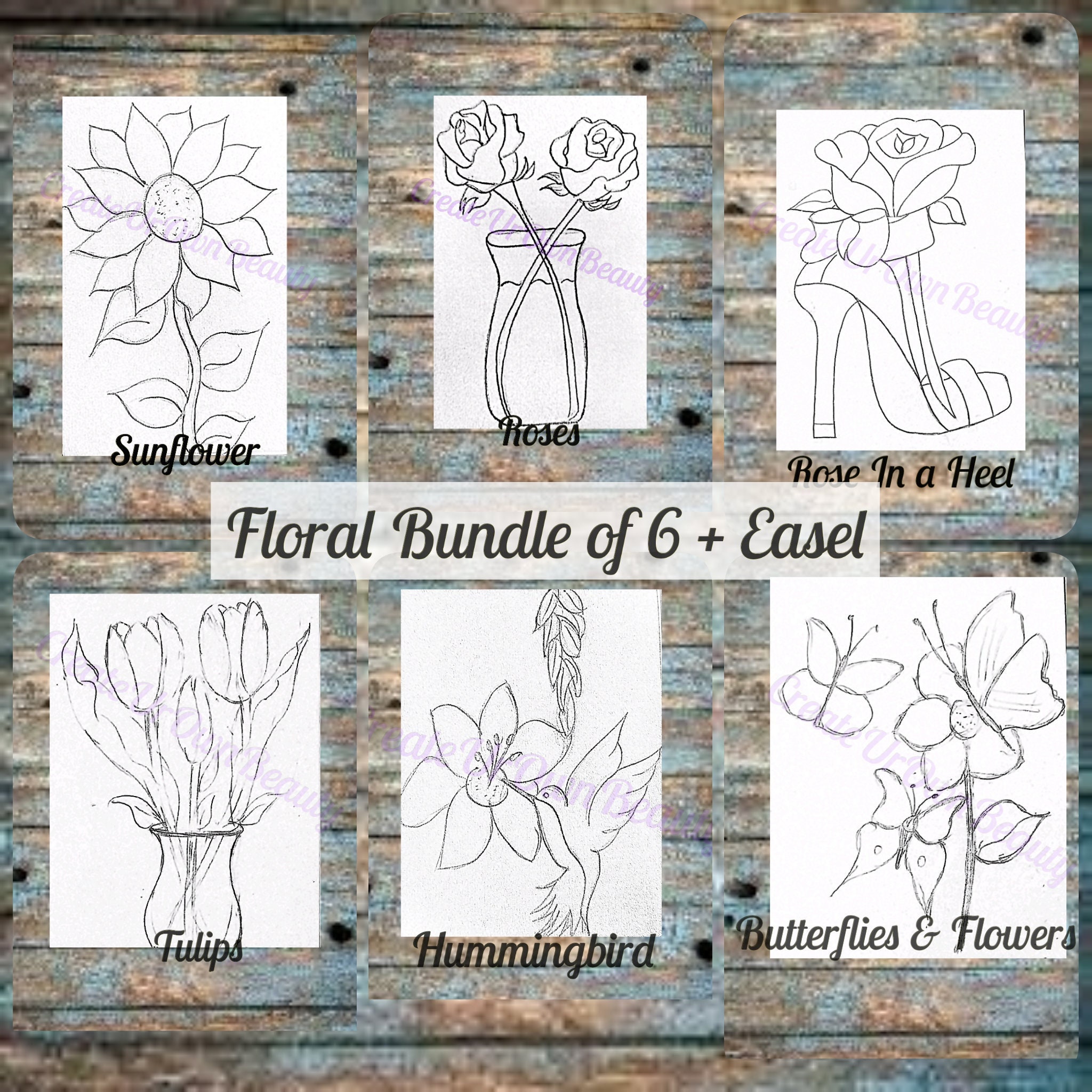 Sip and Paint Canvas Pre Drawn Canvas Paint Kit in Bulk Etsy UK