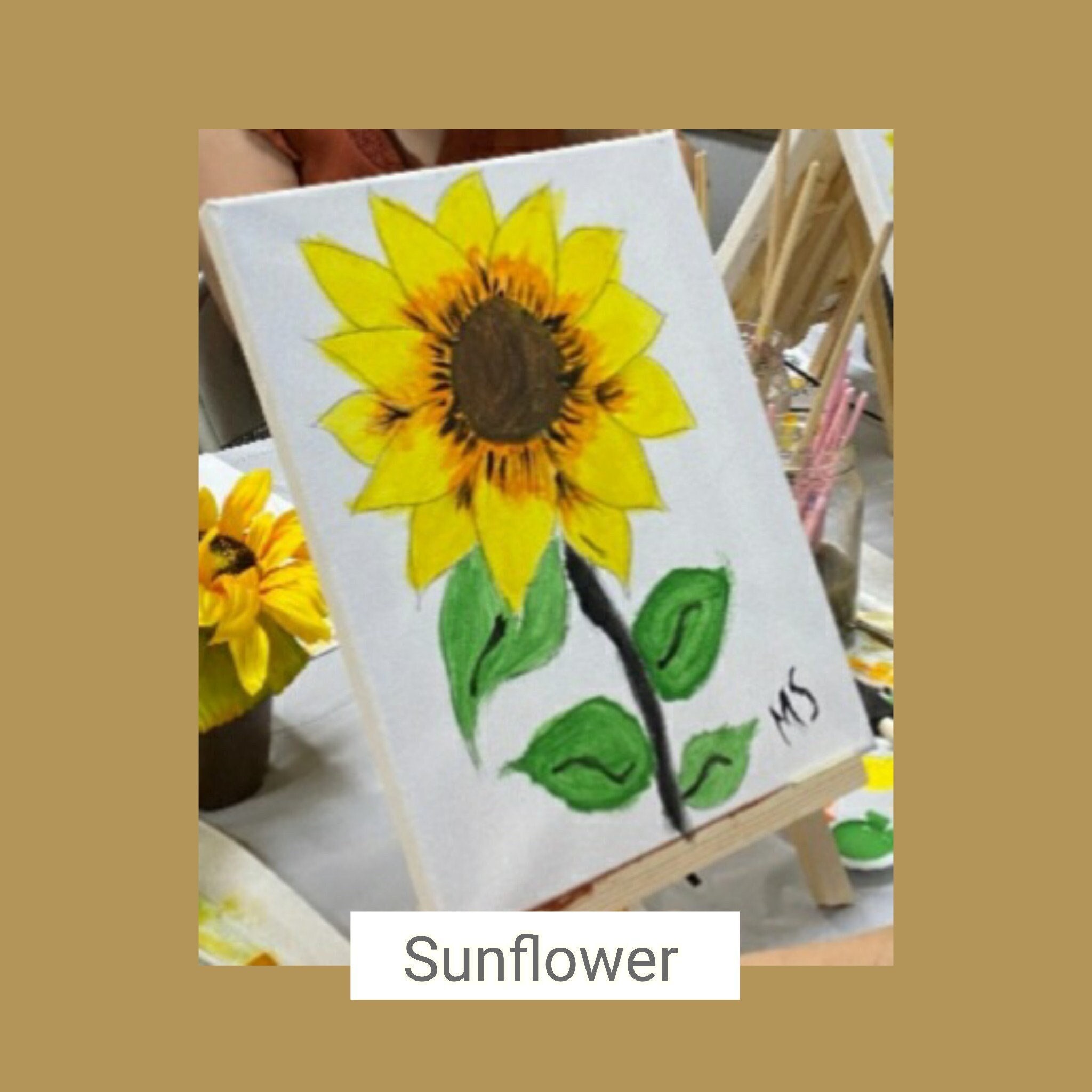 DIY Sunflower Bike Canvas Paint Kit – Clayopatra Arts Online