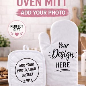 Custom sublimatie ovenwantenset: gepersonaliseerd keukendecor