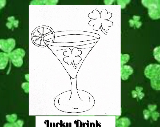 Featured listing image: Paint and Sip Kit, St Patrick's Day, Paint Your Own, Shamrock, Patty's Day, Lucky Clover, Paint by Number, Paint and Sip