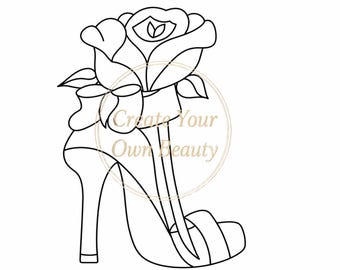 Floral High Heel Paint and Sip Kits