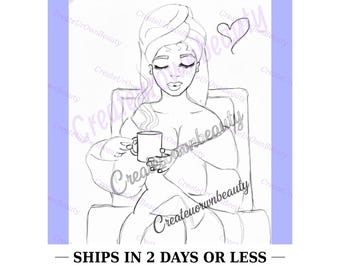 Self Care, Sip and Paint Kit, Customized Canvases, Sublimation Outline Paint Party