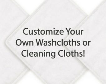 Custom 12x12 Microfiber Cloth | Personalized Washcloth, Cleaning Rag (Sublimated)