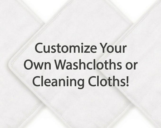 Featured listing image: Custom 12x12 Microfiber Cloth | Personalized Washcloth, Cleaning Rag (Sublimated)