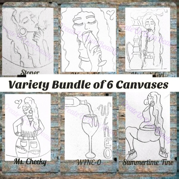 Paint and Sip Bulk Kits for Adults Etsy