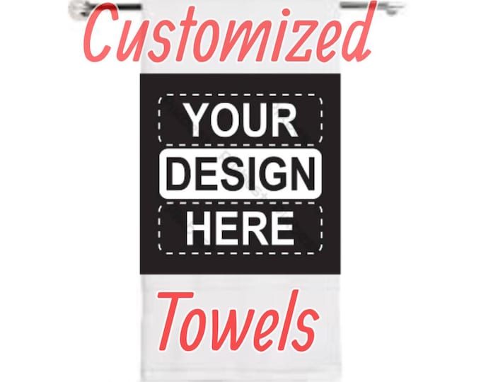 Featured listing image: Personalized Sublimation Towel | Custom Photo Kitchen Towel | Your Design Here Hand Towel | Unique Housewarming Gift | Custom Bathroom Decor