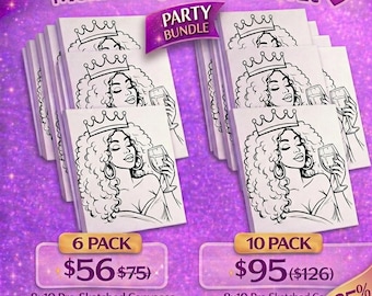 Paint and Sip Kit for Adults | Girls Night Bundle | DIY Paint Party Kit | Black Girl Art Canvas | Bachelorette Birthday Party Activity