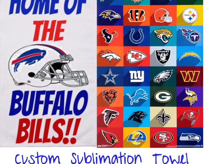 Featured listing image: Custom Sublimation Towels, NFL Sports Teams, Personalized