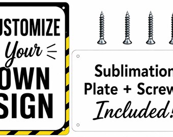 Sublimation Aluminum Metal Sign Blank, Sublimation, Customized Signs, 8x10