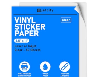 8.5 X 11 Clear/frosty Self Adhesive Sticker Paper, Inkjet and