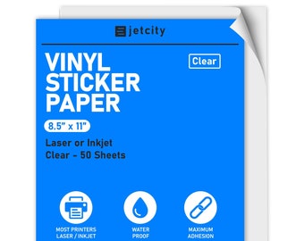 8.5 x 11 Self Adhesive Sticker Paper, Inkjet and Laser Printable, DIY Sticker/Label Paper, Sticker Sheets, Printable Sticker Paper