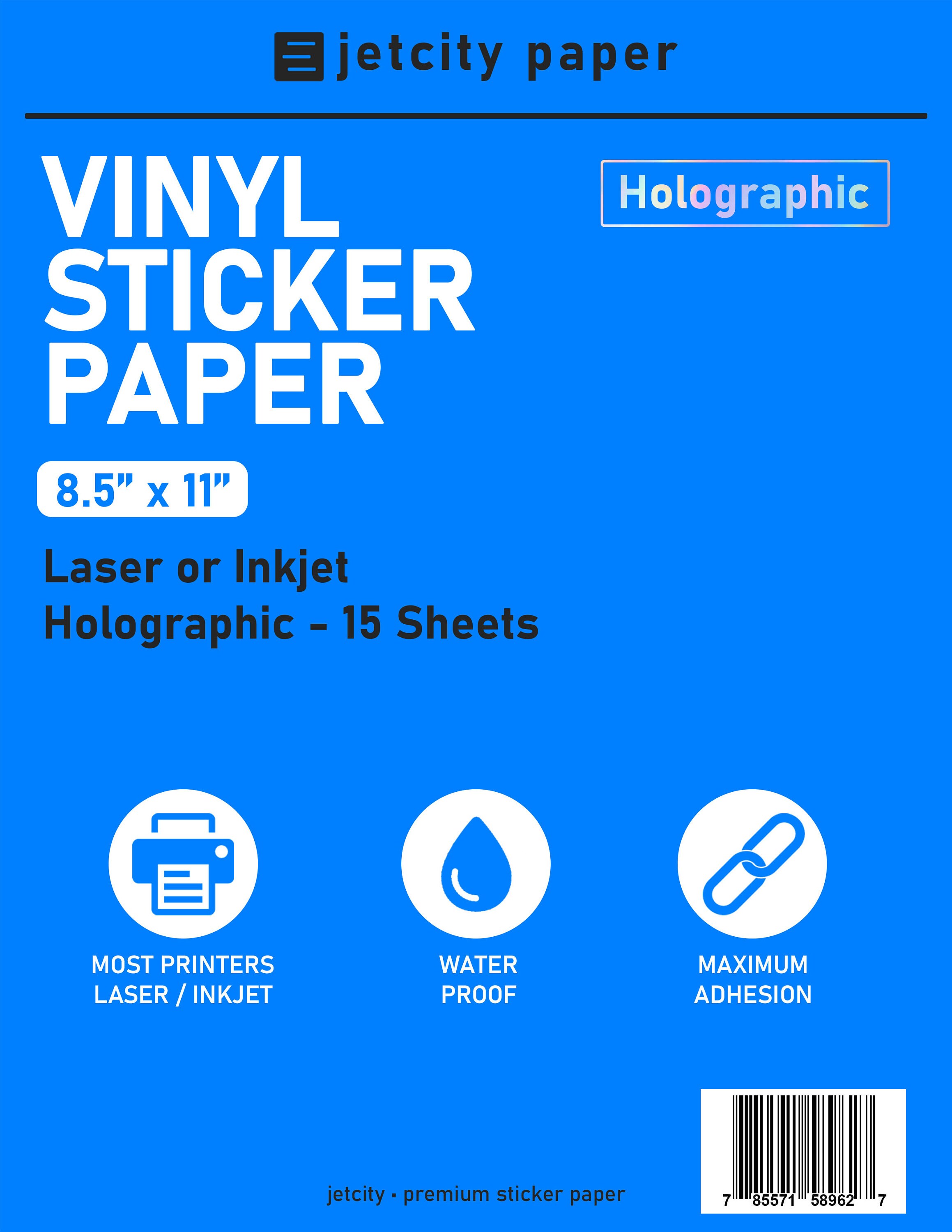 20 Sheets Clear Glossy Sticker Paper - 8.5 X 11 Inches, For Inkjet Printers, Printable Vinyl
