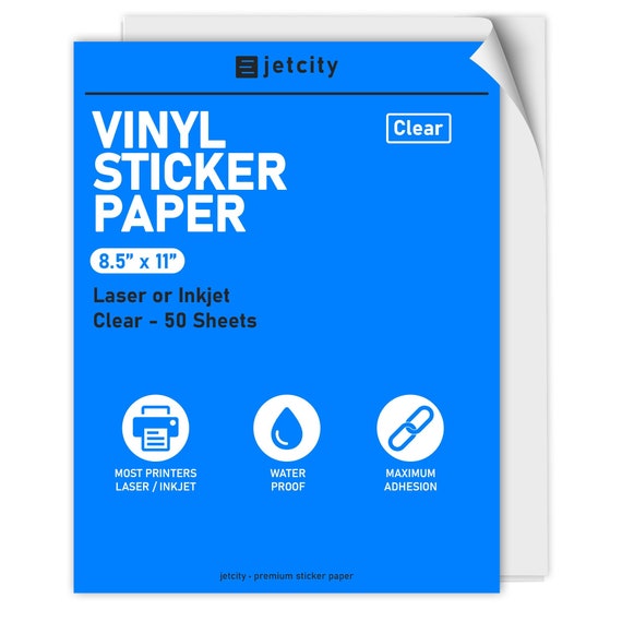 Inkjet Printable Vinyl Sheets for Cricut, Adhesive
