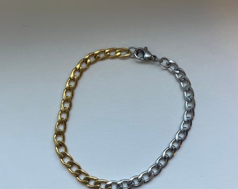 Gold & Silver Chain Bracelet