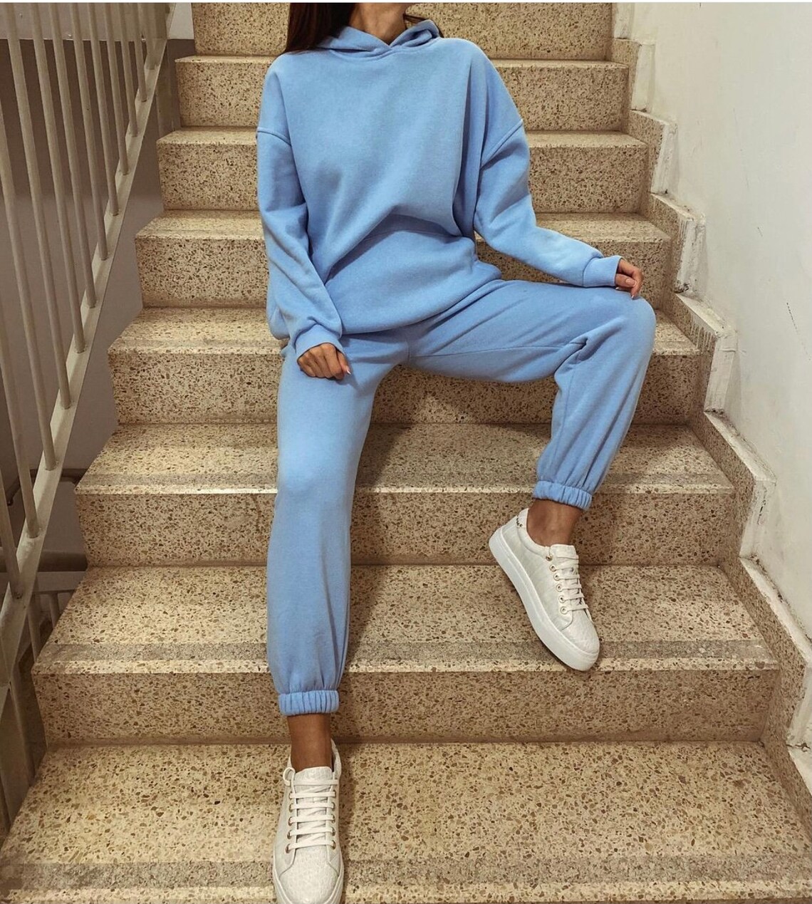 blue sweatsuit set