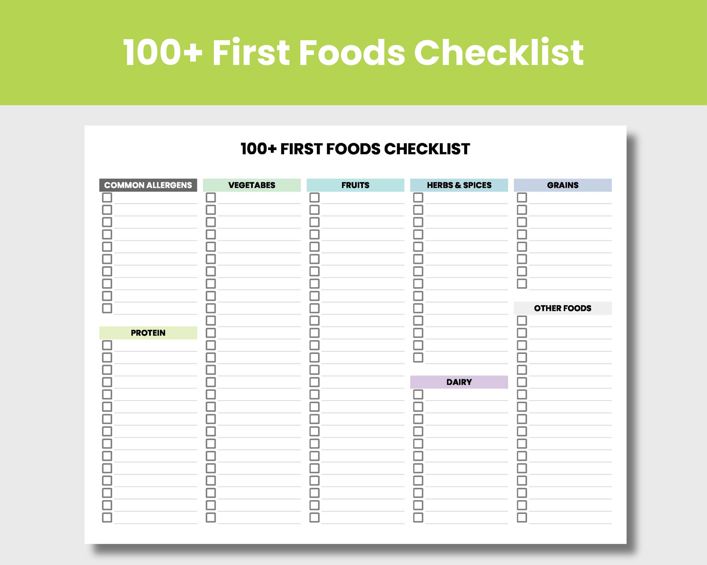 100 Foods Before 1 Checklist Your Babys Culinary Adventure 100 Foods Before 1 Checklist Your Babys Culinary Adventure