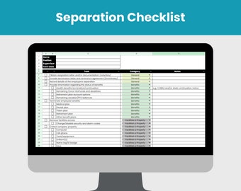 Employee Offboarding Checklist: HR Termination Google Sheet (Instant Access)