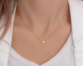 Tiny Star Necklace - Etsy