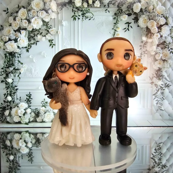 Figuras de arcilla personalizadas para tartas de boda Figura