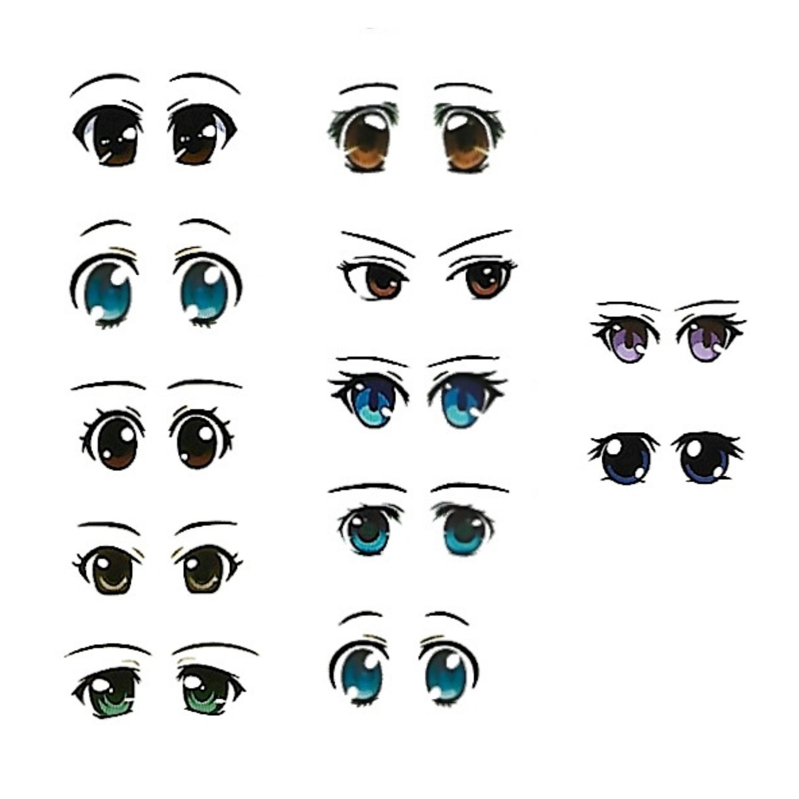 Cute 2D Cartoon Eyes Stickers for DIY Clay Doll and Figurines Etsy