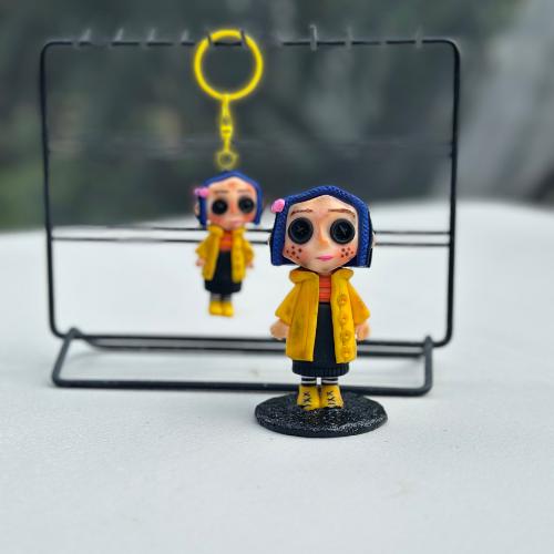 コララインにインスパイアされたポリマー粘土人形 10 cm 手作りの