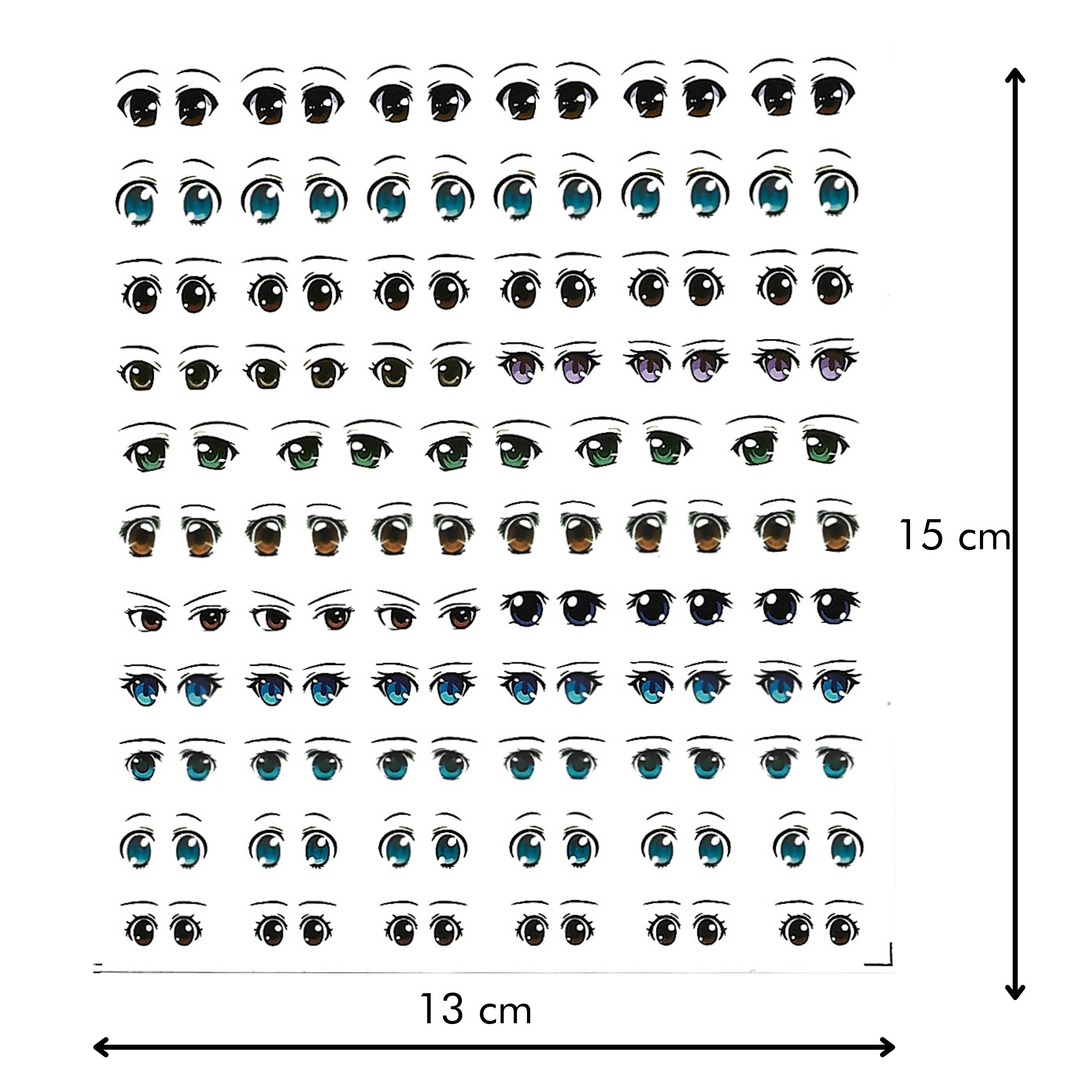 Cute 2D Cartoon Eyes Stickers for DIY Clay Doll and Figurines Etsy