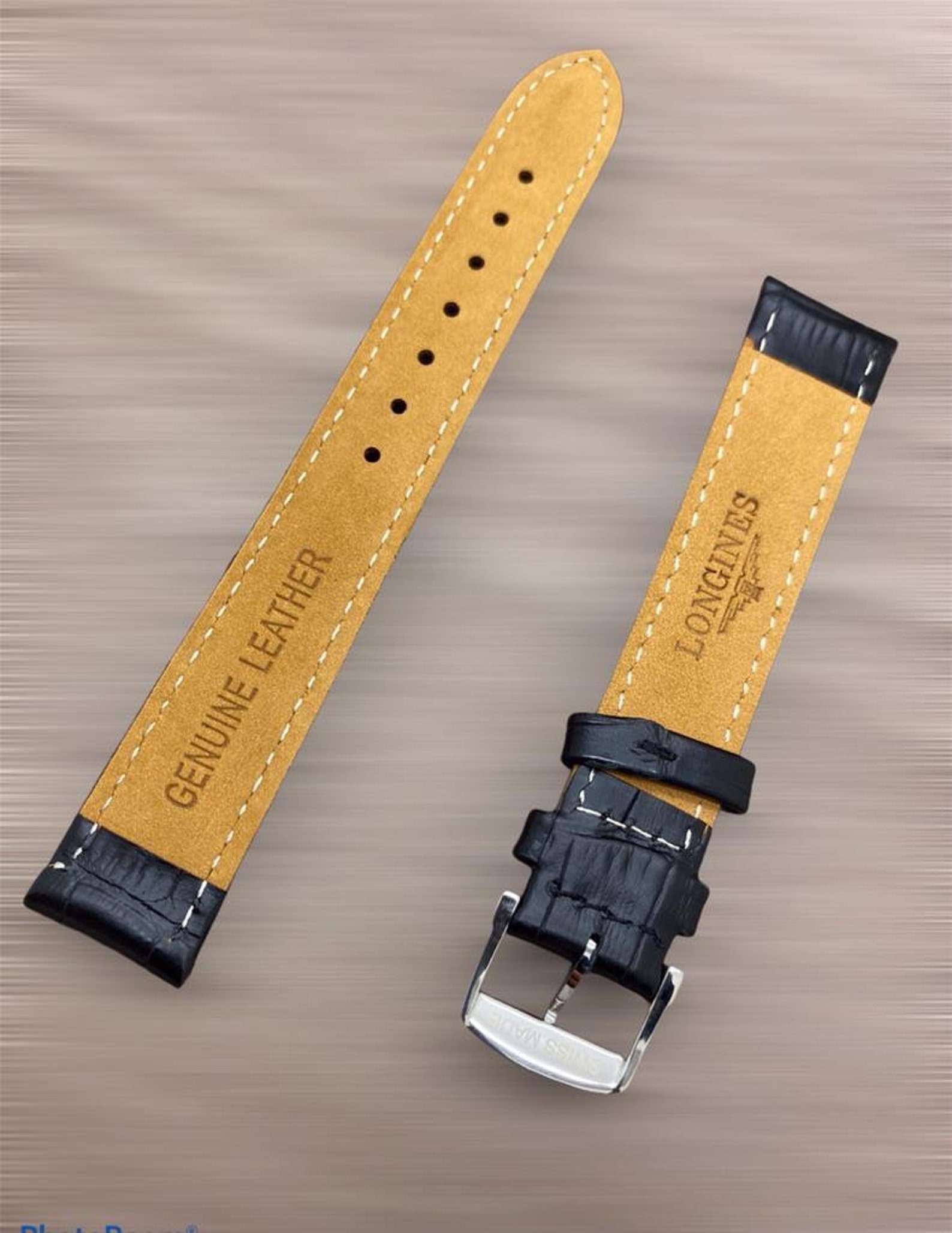 Longines 18MM Replacement High Quality Genuine Black Leather Etsy