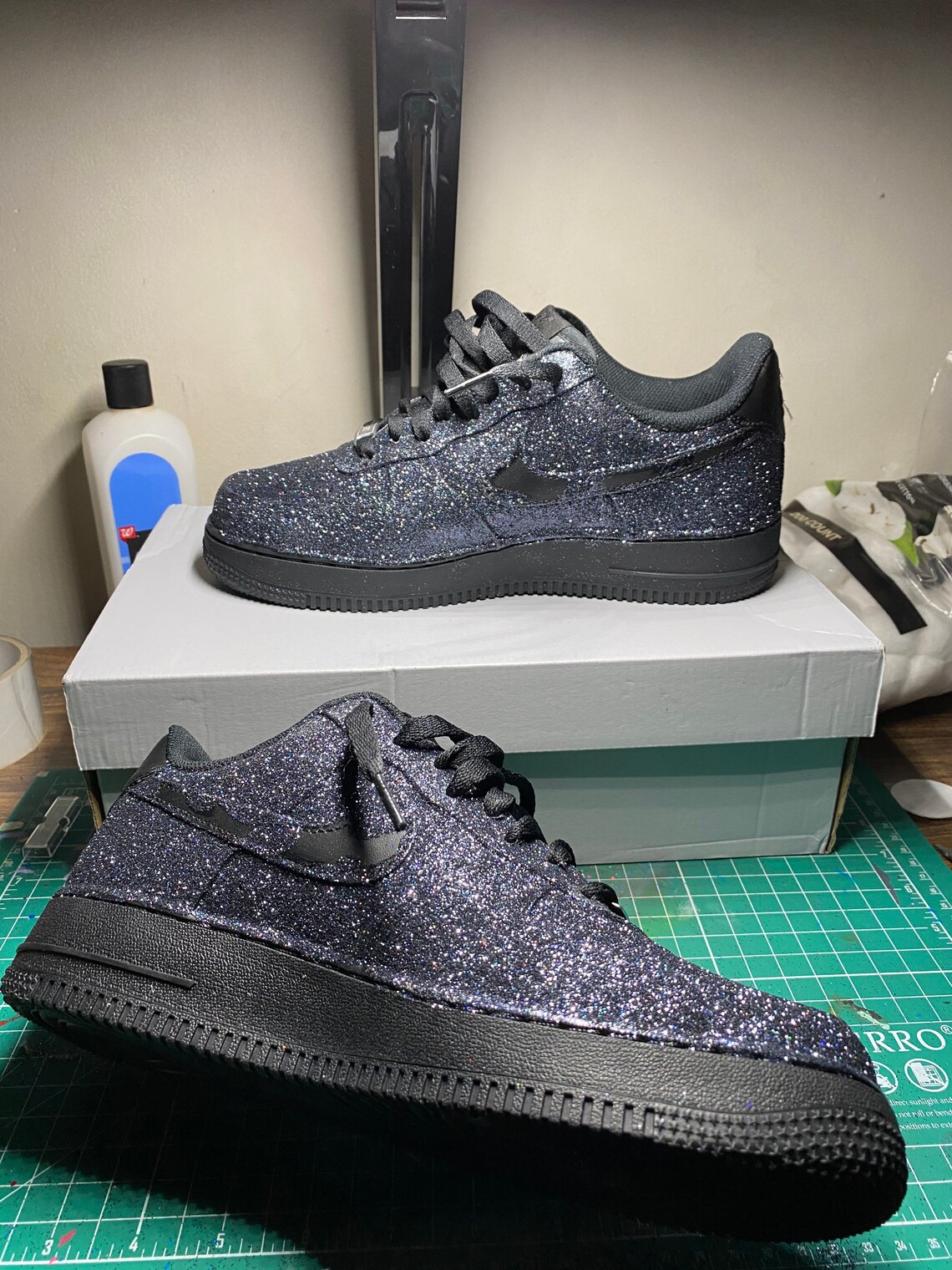 black glitter air force 1