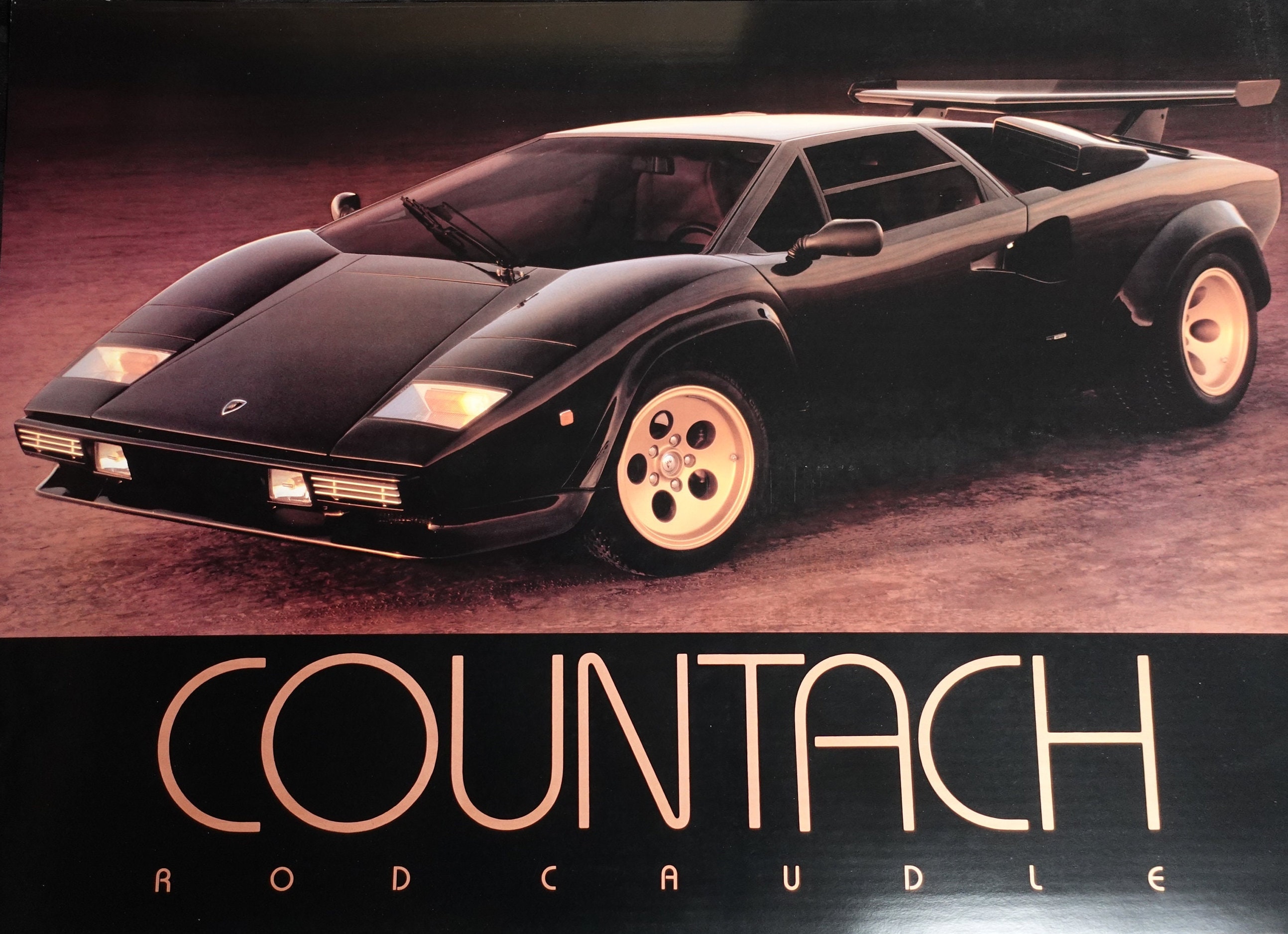 Countach Poster by Rod Caudle. VINTAGE COLLECTIBLE DECOR Etsy