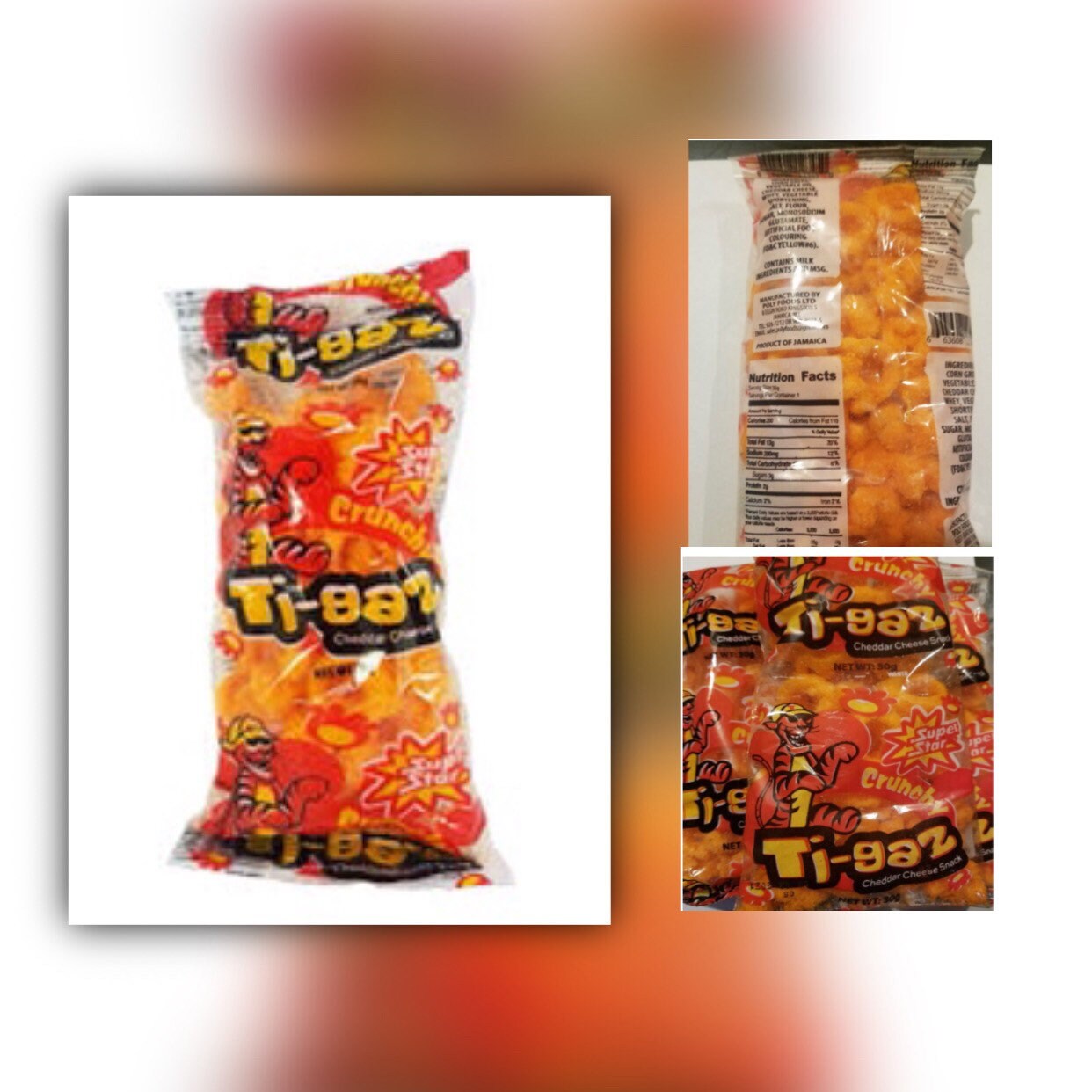 Jamaican Tigaz Cheddar Cheese Snack Pack of 16 30g From Jamaica Etsy UK