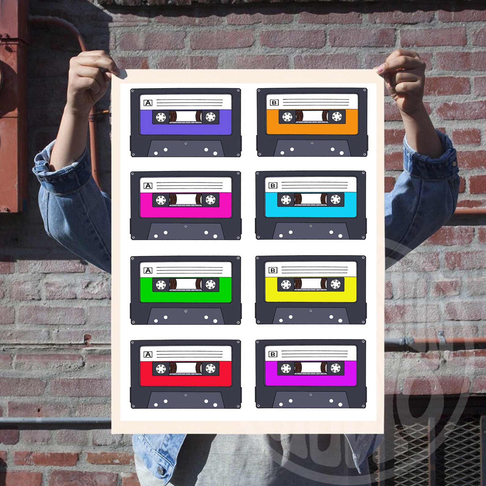 Retro Cassette Tapes Poster Ultra Gaming art Retro Video Etsy