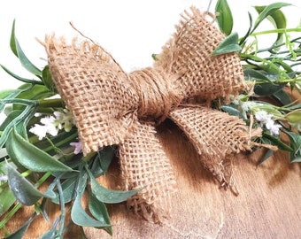 Mini Burlap Bows: Rustic Wreath or Gift Wrapping Bow