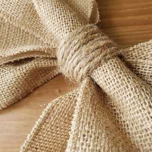 Handcrafted Burlap Wreath Bow: Rustic Country Home Decor