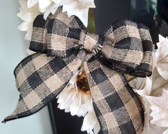 Multi Pack Plaid Bows | Hand Made Decorative Bow | Ribbon | Winter Decoration | Gift Wrapping | Layered Bow