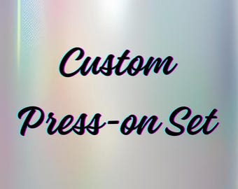 Personalized Press-On Nail Set | Handmade Custom Nail Art | Reusable & Unique